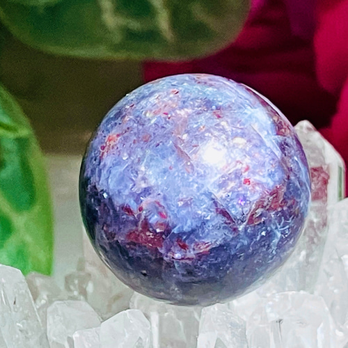 アイオライト サンストーン ブラッドショット スフィア タンブル 原石