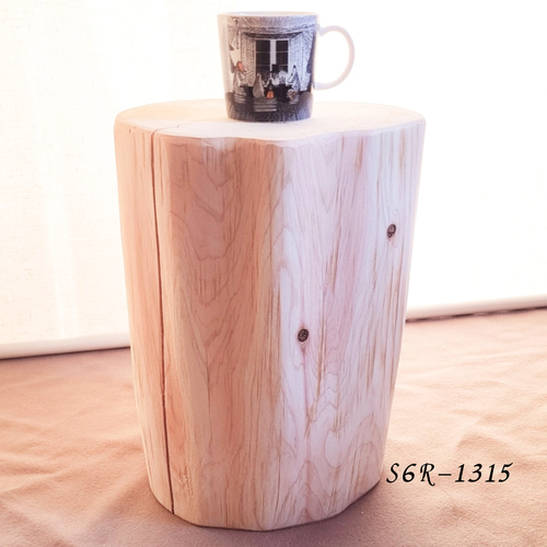 天然アロマ 東濃ひのき 切株スツール・テーブル・無垢無塗装