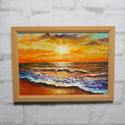 油絵 絵画【夕日の海】 絵画の通販、購入ならFROM ARTIST/作品名