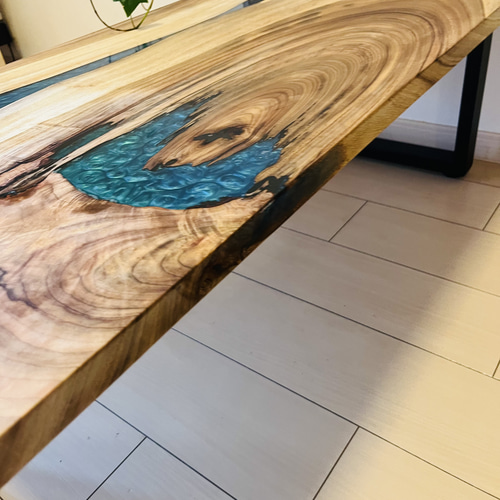 レジンテーブル リバーテーブル ローテーブル アイアンテーブル