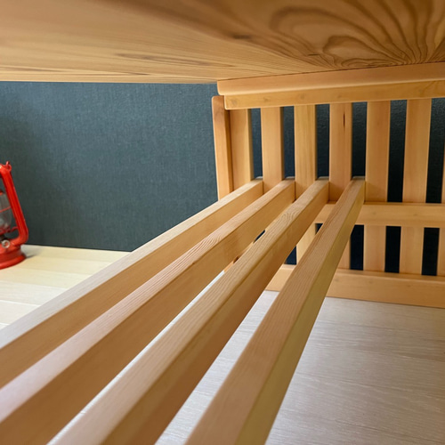 送料無料】 ローテーブル 和風 木組縦格子 収納付き90cm 45cm 杉