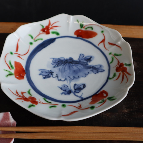 呉須赤絵六角打ち込み皿 小皿 陶つちやま 通販 20336784｜Creema(クリーマ)