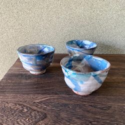 パート・ド・ヴェール ガラスぐい呑 茶器 苔色 ガラス作家 佐伯泰典作