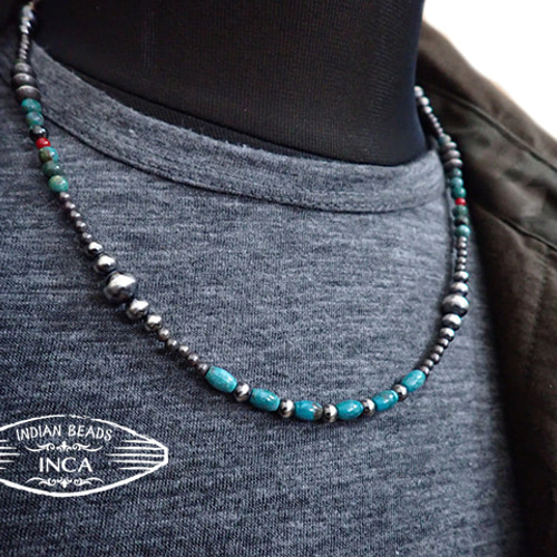 ナバホ族 シルバー925 ターコイズ コーラル インディアンジュエリー