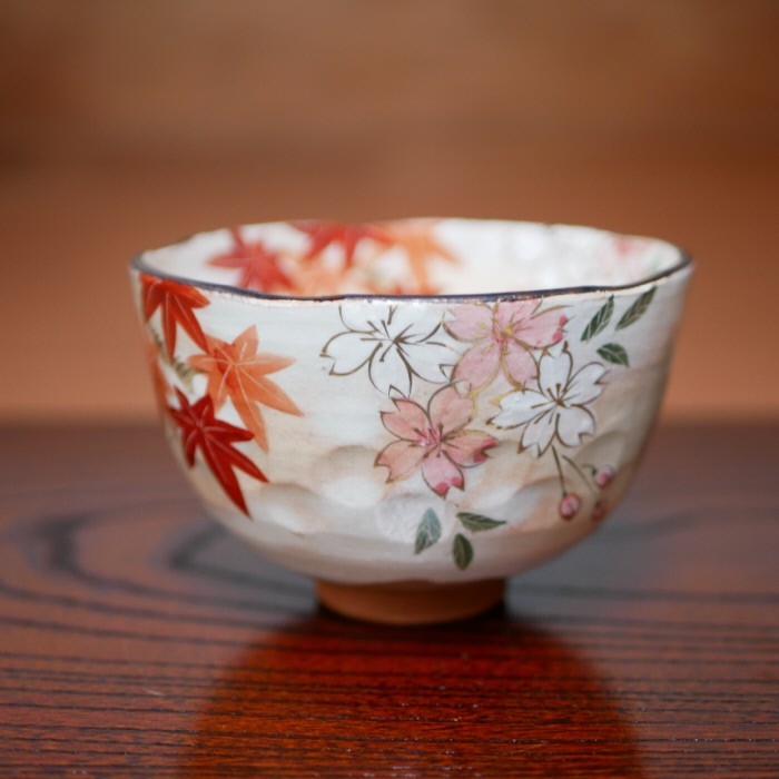 京焼・清水焼 色絵 抹茶茶碗 雲錦（桜と紅葉） 飯碗 Shun 的作品