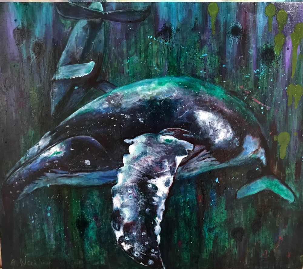 絵画『波打ち際』アクリル画F10