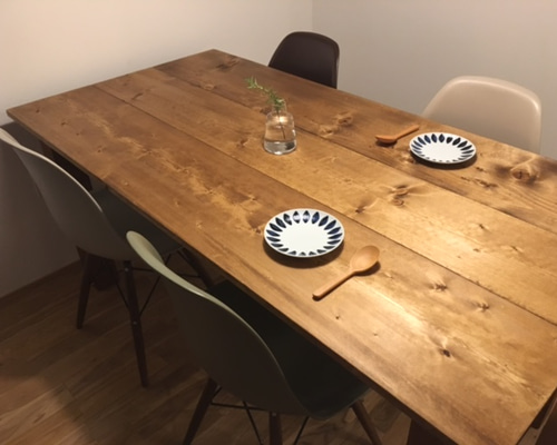 天然無垢材ダイニングテーブル【サイズ1800×900】 ダイニングテーブル