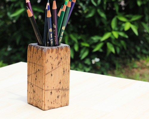 アンティーク風 ペン立て ダメージ ペンスタンド ペン・筆記用具 putto