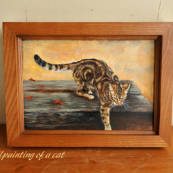 ネコの小さい油絵原画 絵画 mimoza 通販 5457159｜Creema(クリーマ)