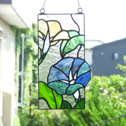 あさがお』 ステンドグラスのサンキャッチャー サンキャッチャー glass