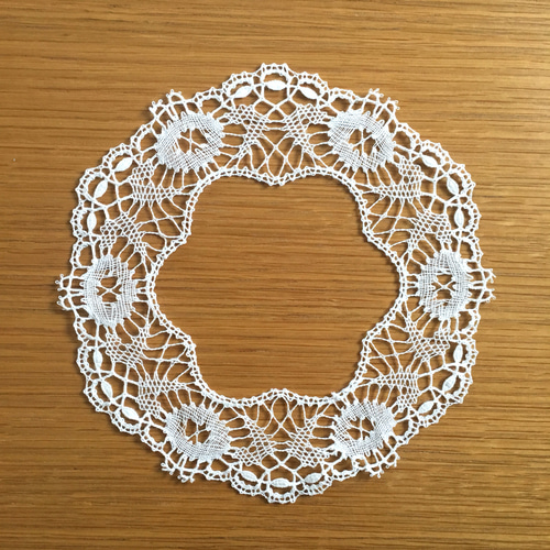 イタリアアンティーク フルーツボビンレース刺繍 ニードルワーク大判