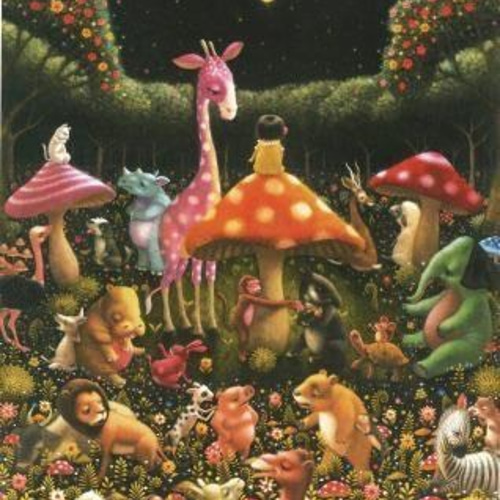 原画】『キノコワタリ』（動物・森・犬・猫・植物）