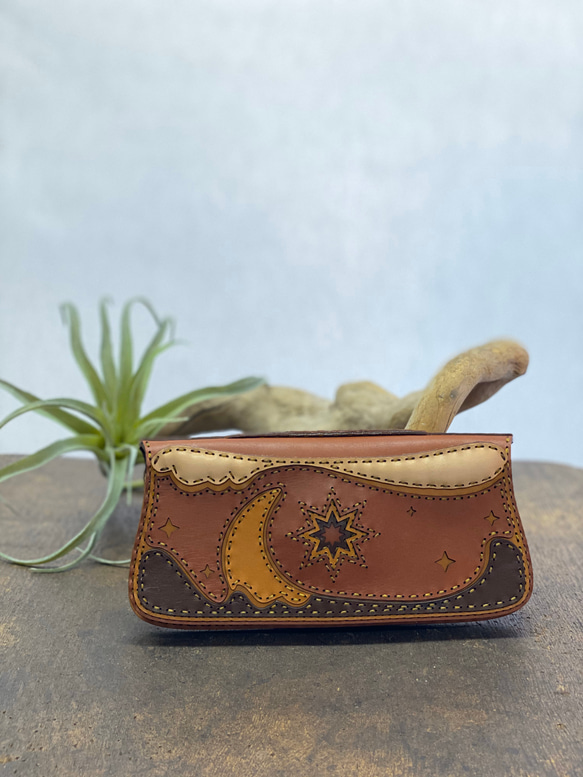 レザーウォレット ハンドメイドレザー ロングウォレット ojagadesign