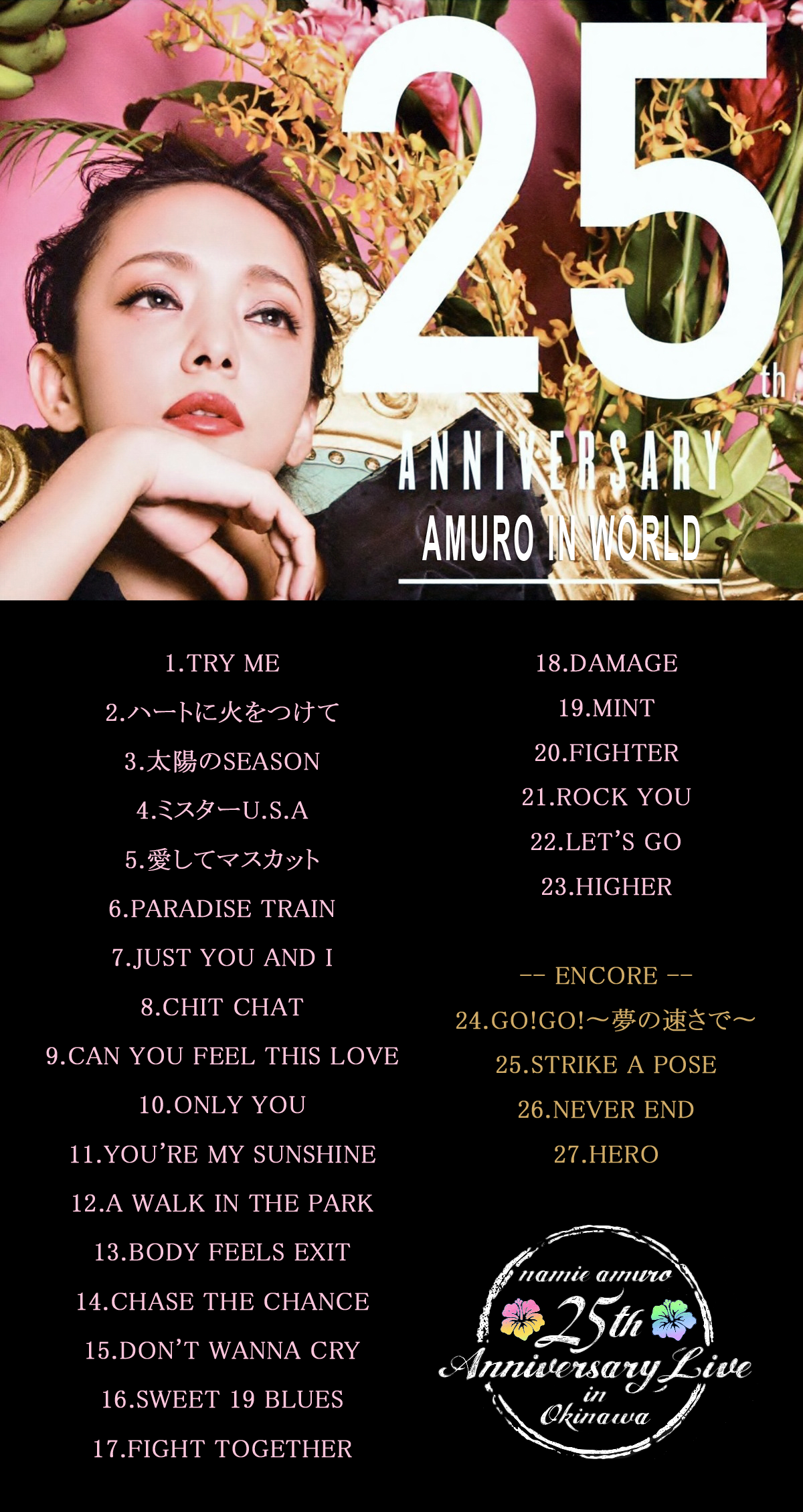 ADDICT NAMIE AMURO 25周年沖縄ライブ パンフレット ☆ 安室奈美恵 25