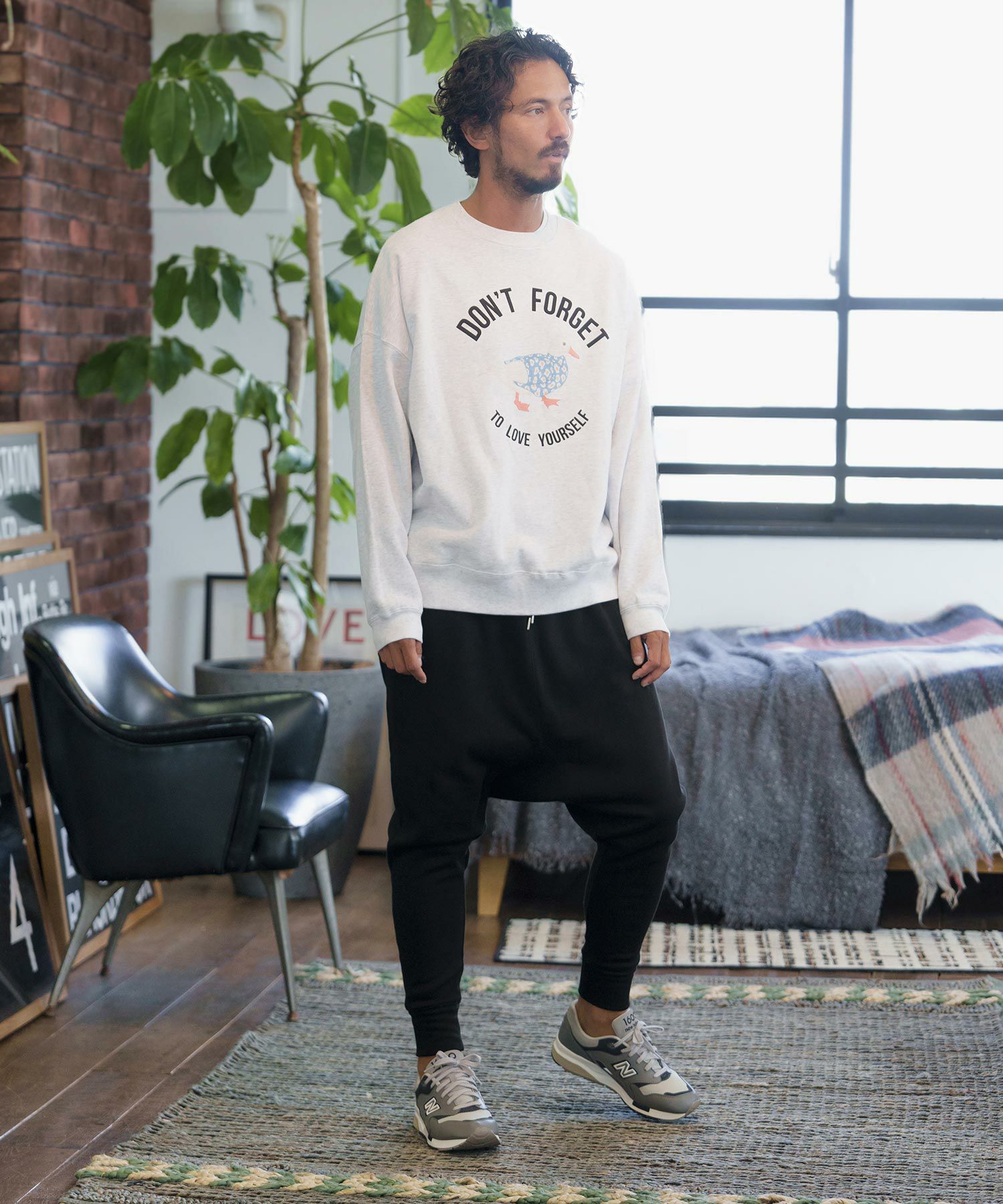 60%OFF【CAMBIO(カンビオ)】Back Shaggy Sweat Sarouel Pants サルエル