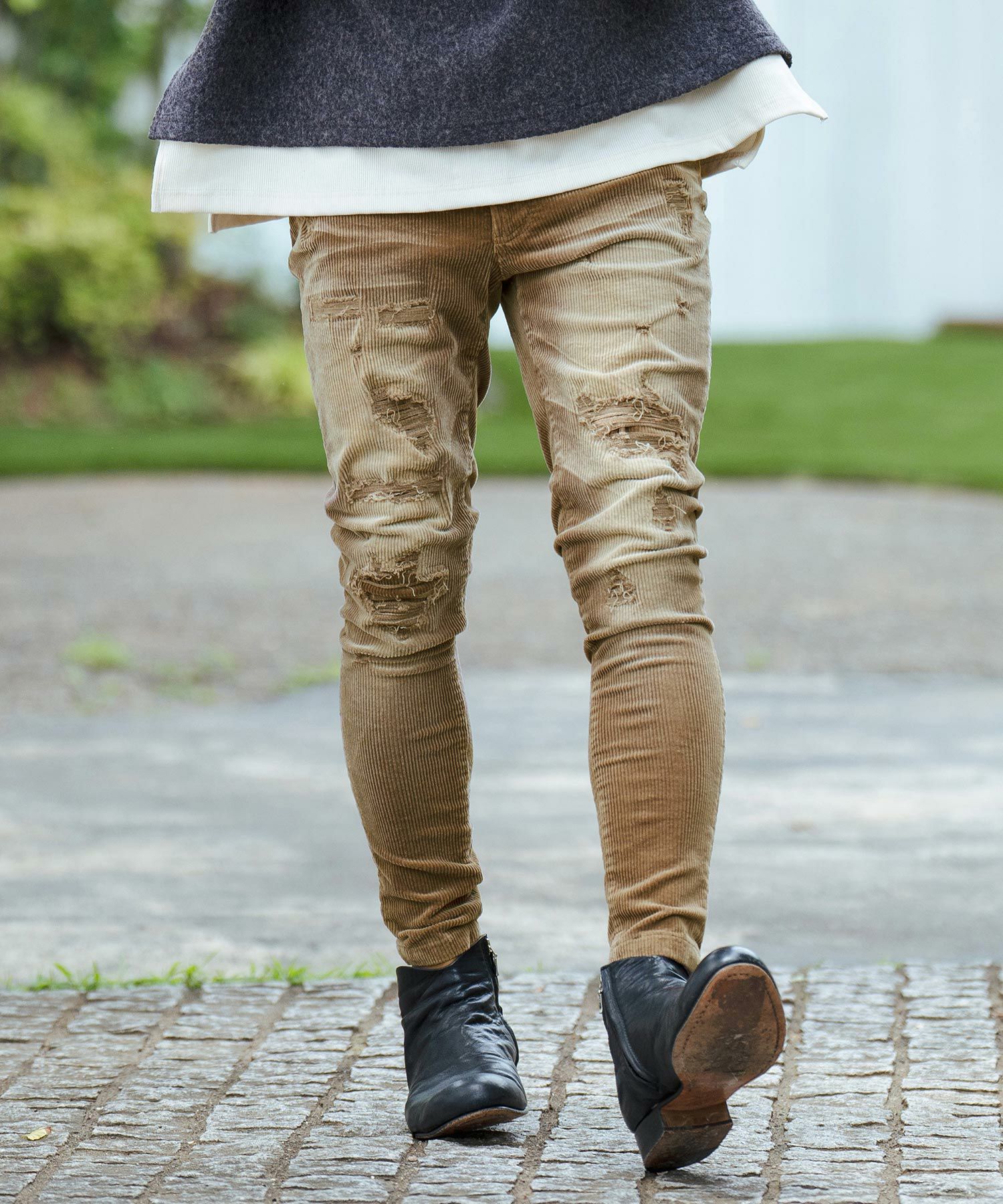 30%OFF【CAMBIO(カンビオ)】Vintage Like Stretch Corduroy Pants