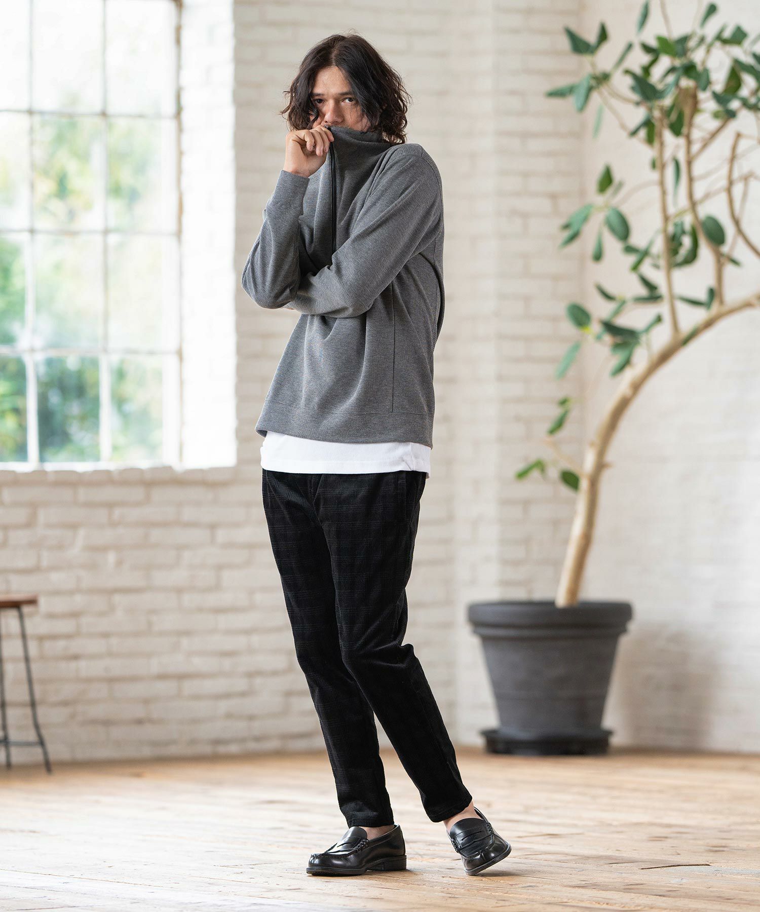 50%OFF【CAMBIO(カンビオ)】 Stretch Corduroy Check Pants