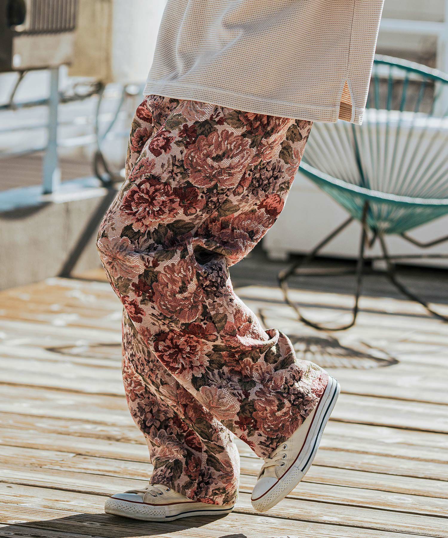 CAMBIO(カンビオ)】ペイズリー総柄サルエルショートパンツ(CMB-R0132