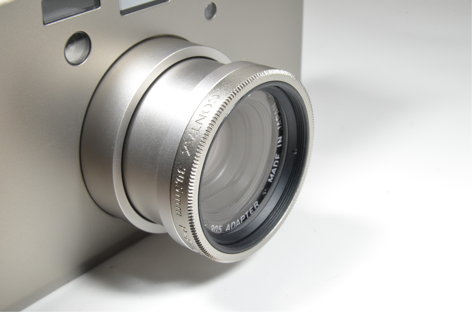 CONTAX T3 Data Back with Adapter, Filter and Lens Hood #a0655