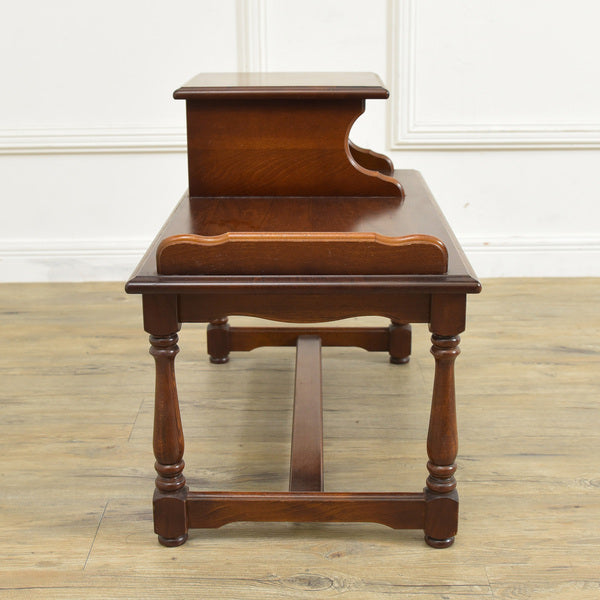 送料込み】karimoku カリモク テレフォンベンチ 木製 アンティーク家具