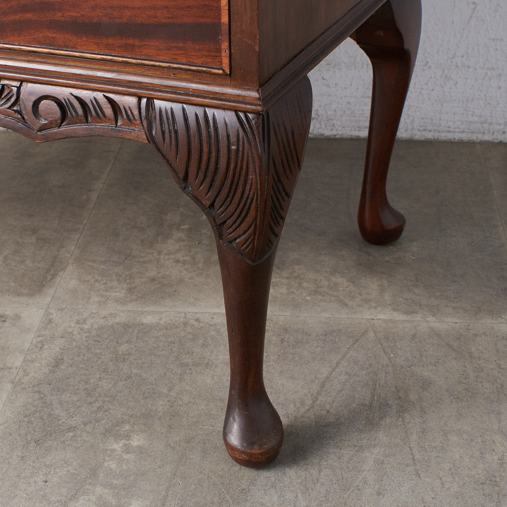 65007]英国 アンティーク ライティング ビューロー 猫脚