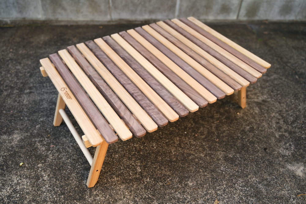 キャンプマニアプロダクツ MINI TABLE サイズS walnut mix キャンプ