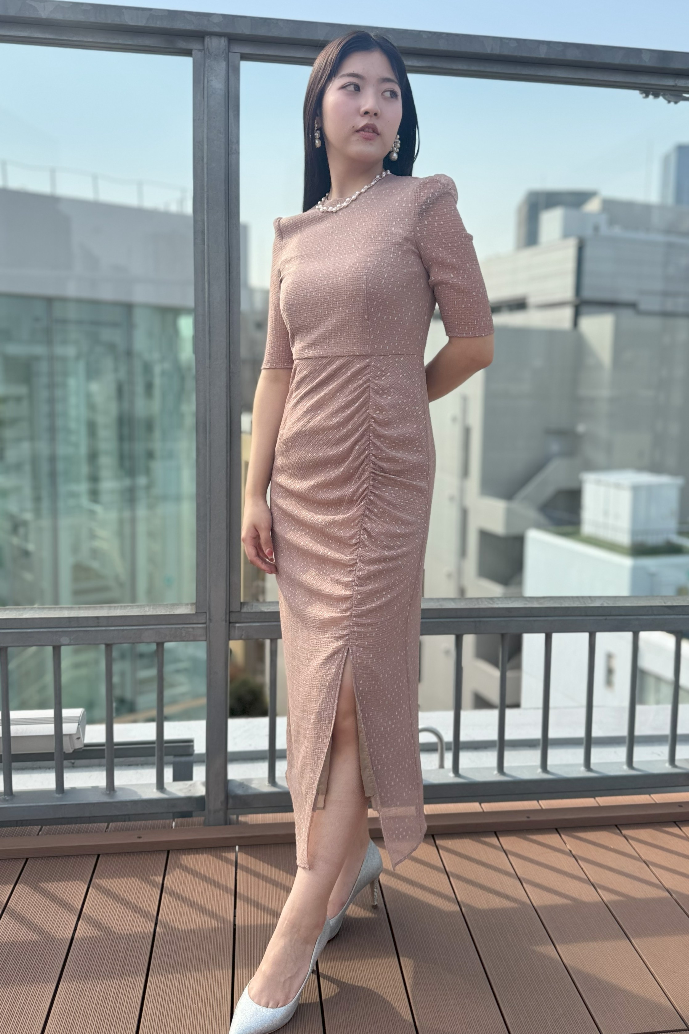 kaene ラメドビースリットドレス kaene公式オンラインストア ラメ