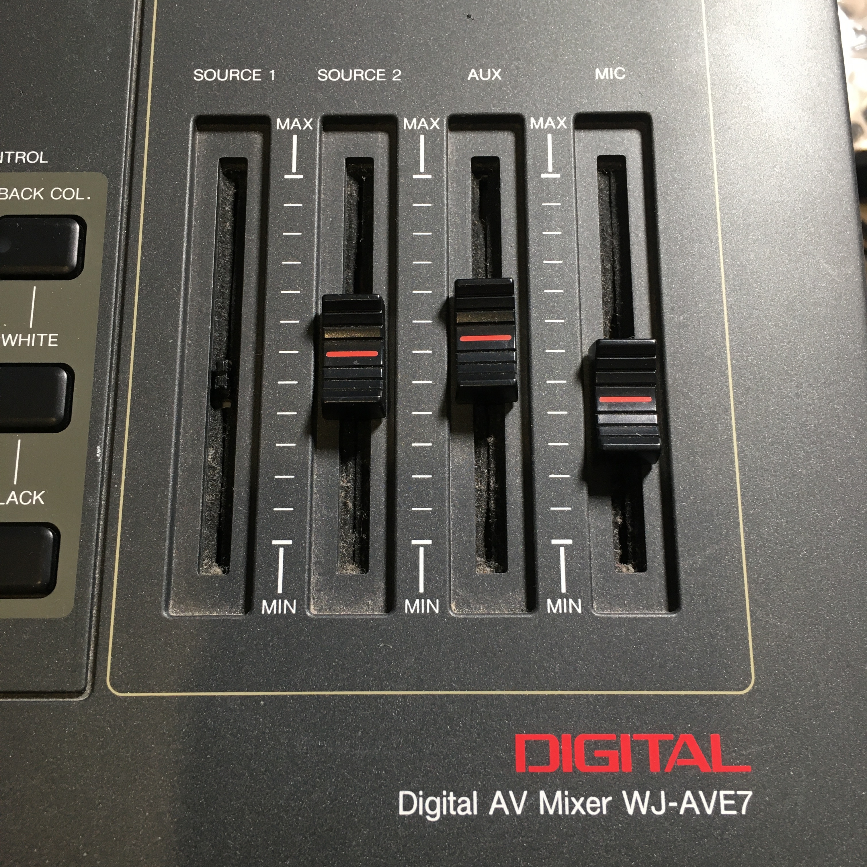 Source for Panasonic WJ-AVE fader caps. The part ya touch 'n