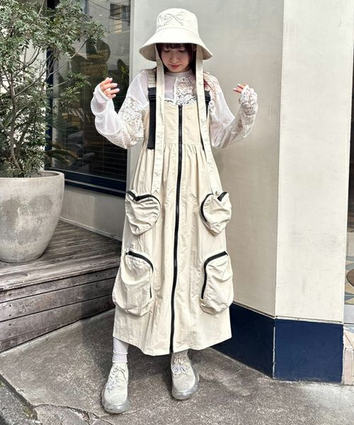 ♡ POCKET ZIP ONE-PIECE | Candy Stripper（キャンディ