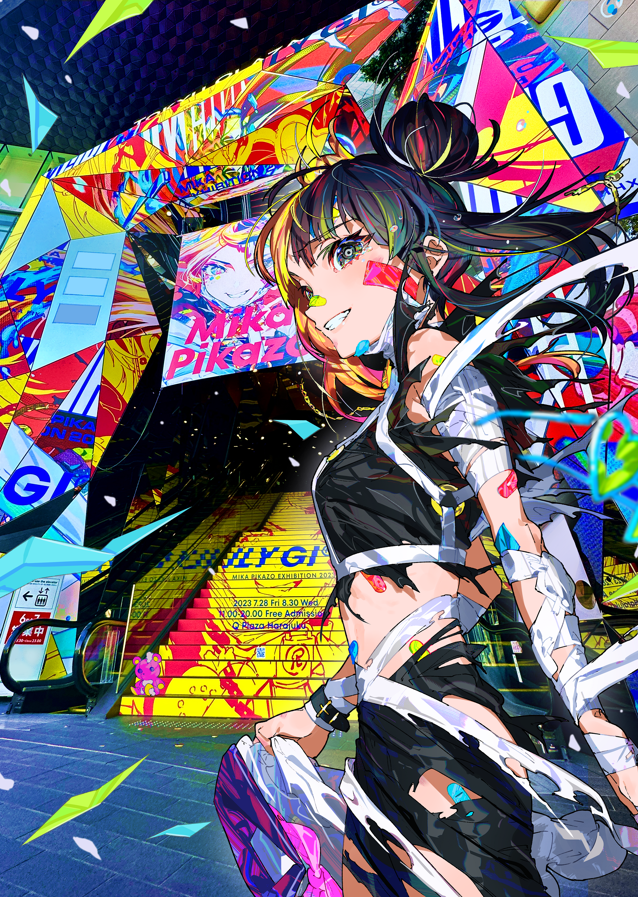 Mika Pikazo個展 ILY GIRL 複製原画 FOX アクリルアート Mika Pikazo