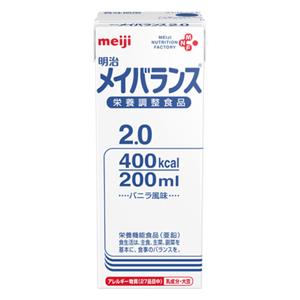 明治メイバランス2.0（バニラ風味）：200ml×24パック入