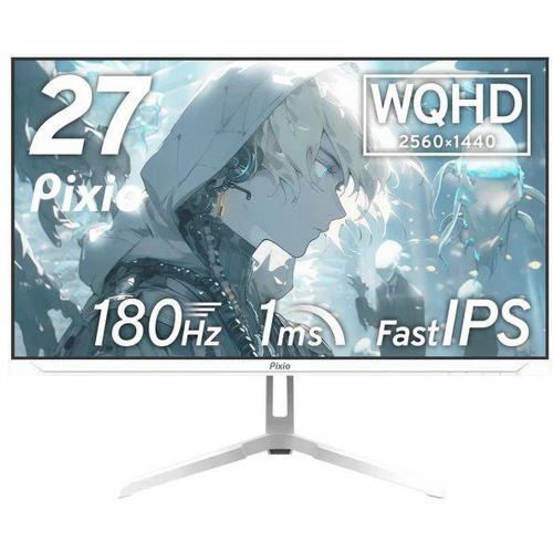Hamee Pixio（ピクシオ）PX278WAVEW-PW ゲーミングモニター WH