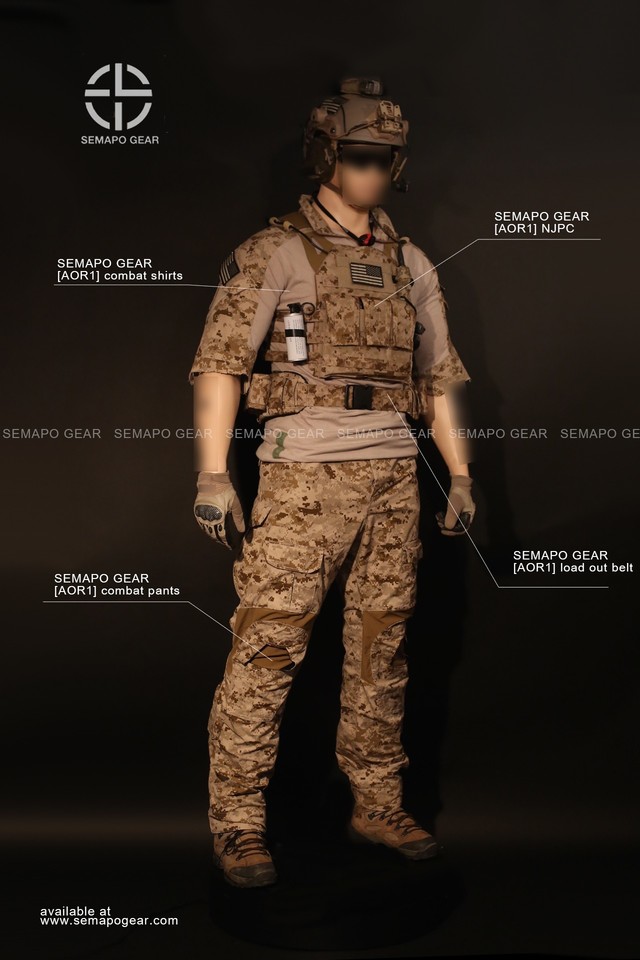 semapo aor1 実生地 SEMAPO AOR1 コンバットシャツ コンバットパンツ