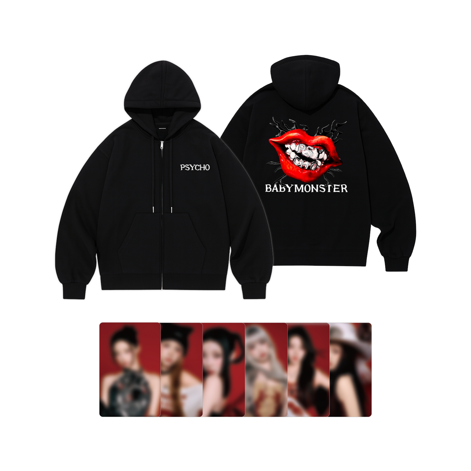 babymonster グッズ psycho ロンT 黒 Mサイズ babymonster グッズ