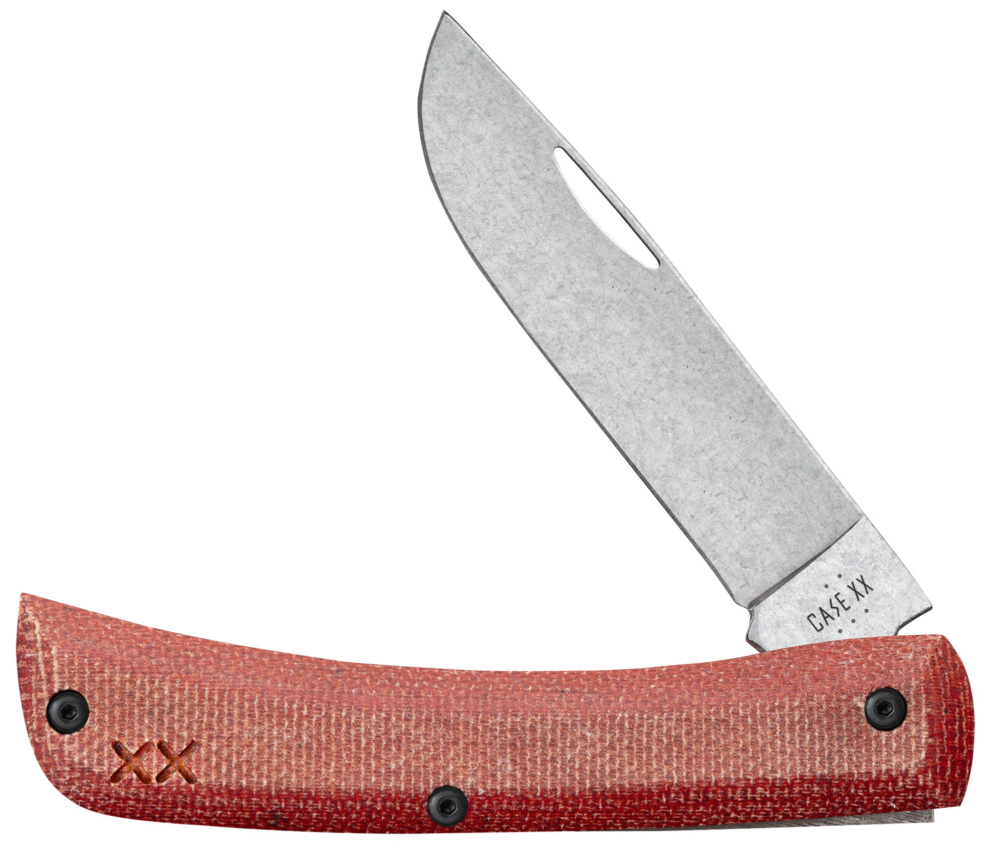 Case® | Crossroads™ Smooth Orange Canvas Laminate with Blue G-10