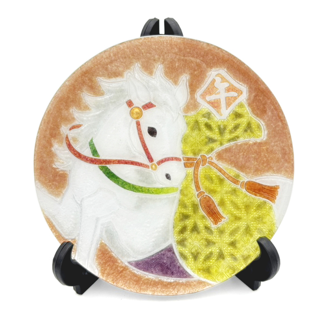 丸型銀彩干支飾皿 | 安藤七宝店カタログサイト