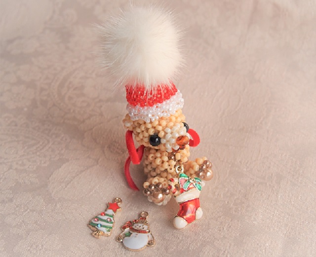 ミニサンタくまさんチビくまサンタミニサンタクリスマスドールチャーム