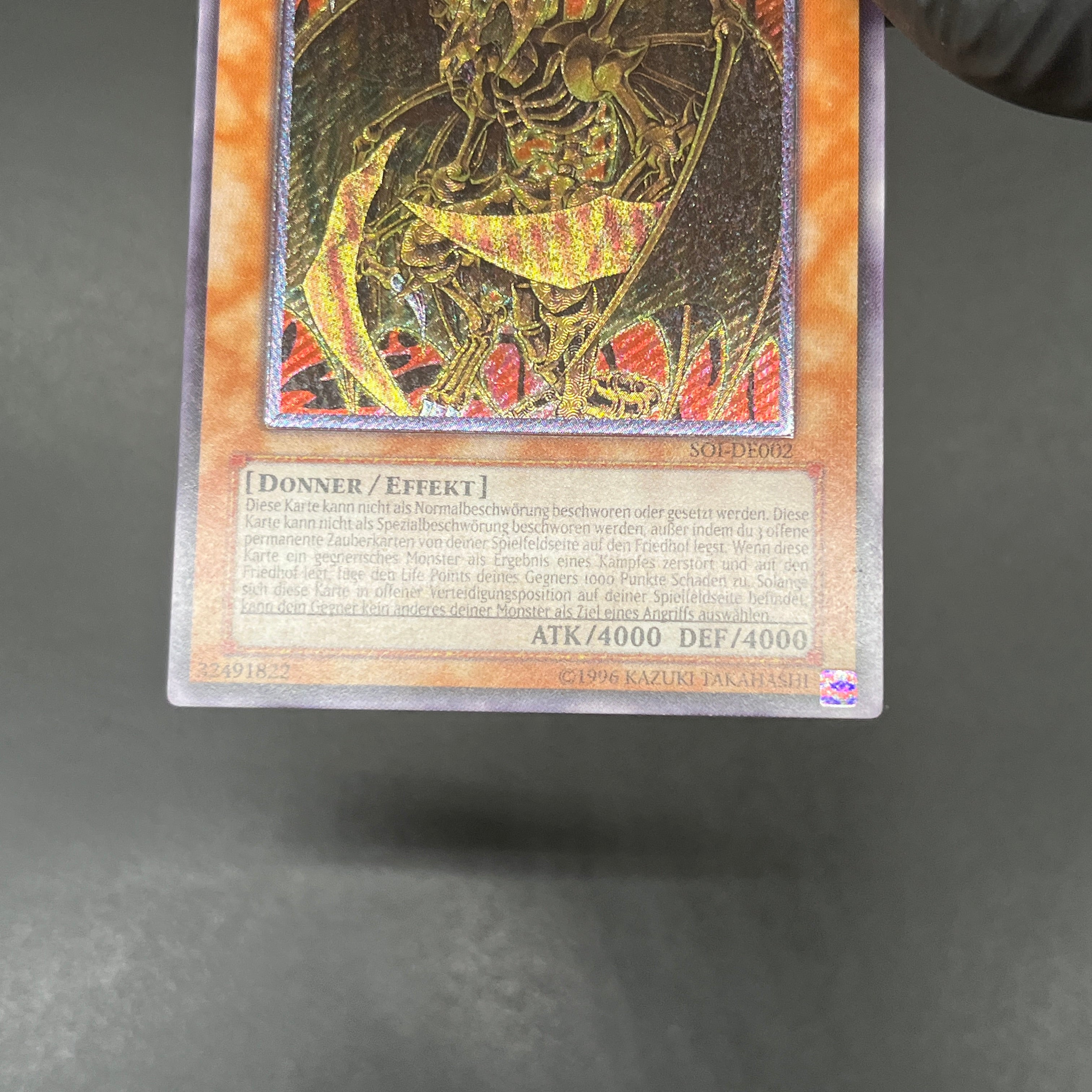 遊戯王 降雷皇ハモン 旧アジア版 レリーフ psa8 SOI-AE002 遊戯王 降雷