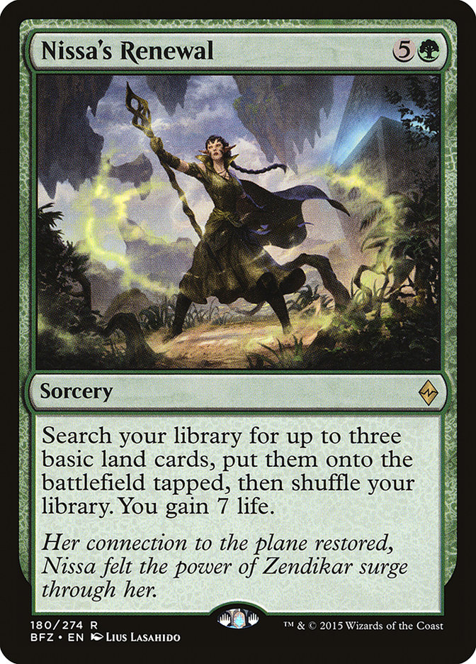 Nissa's Renewal · Battle for Zendikar (BFZ) #180 · Scryfall Magic