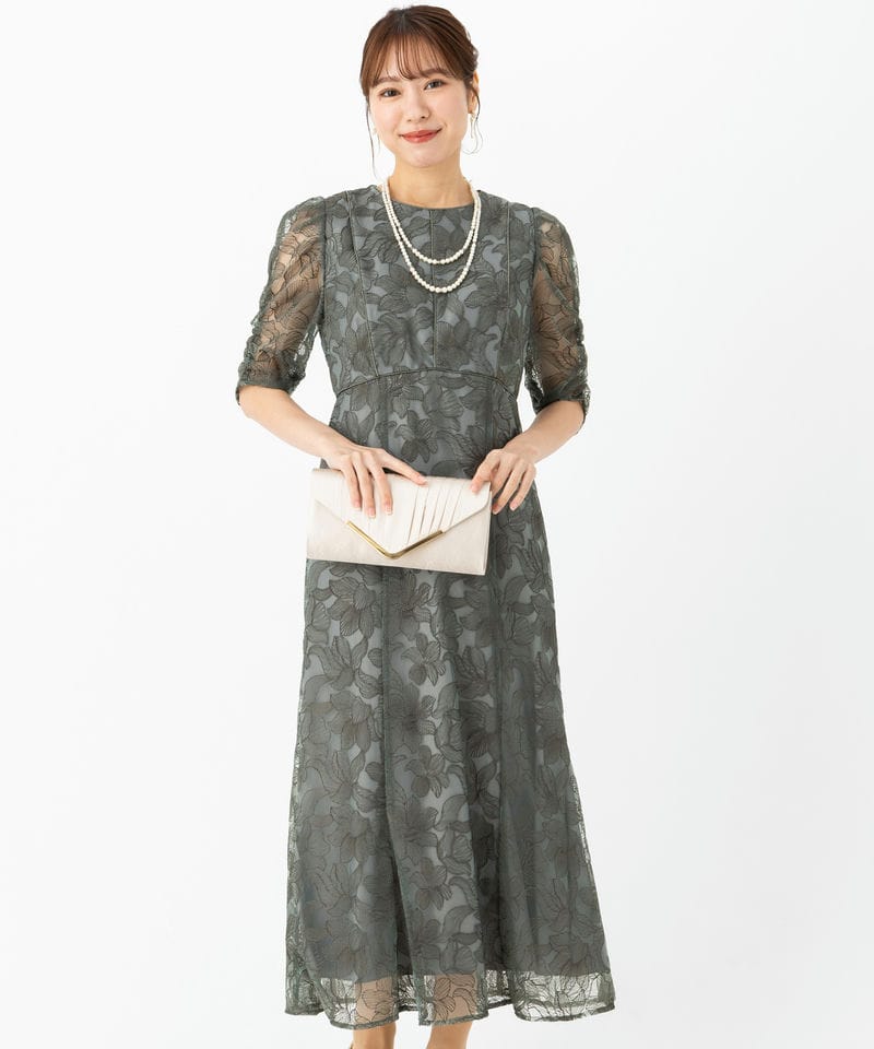 Aimer 【ドレス3点セット】エメ チュールエンブロイダリーレース