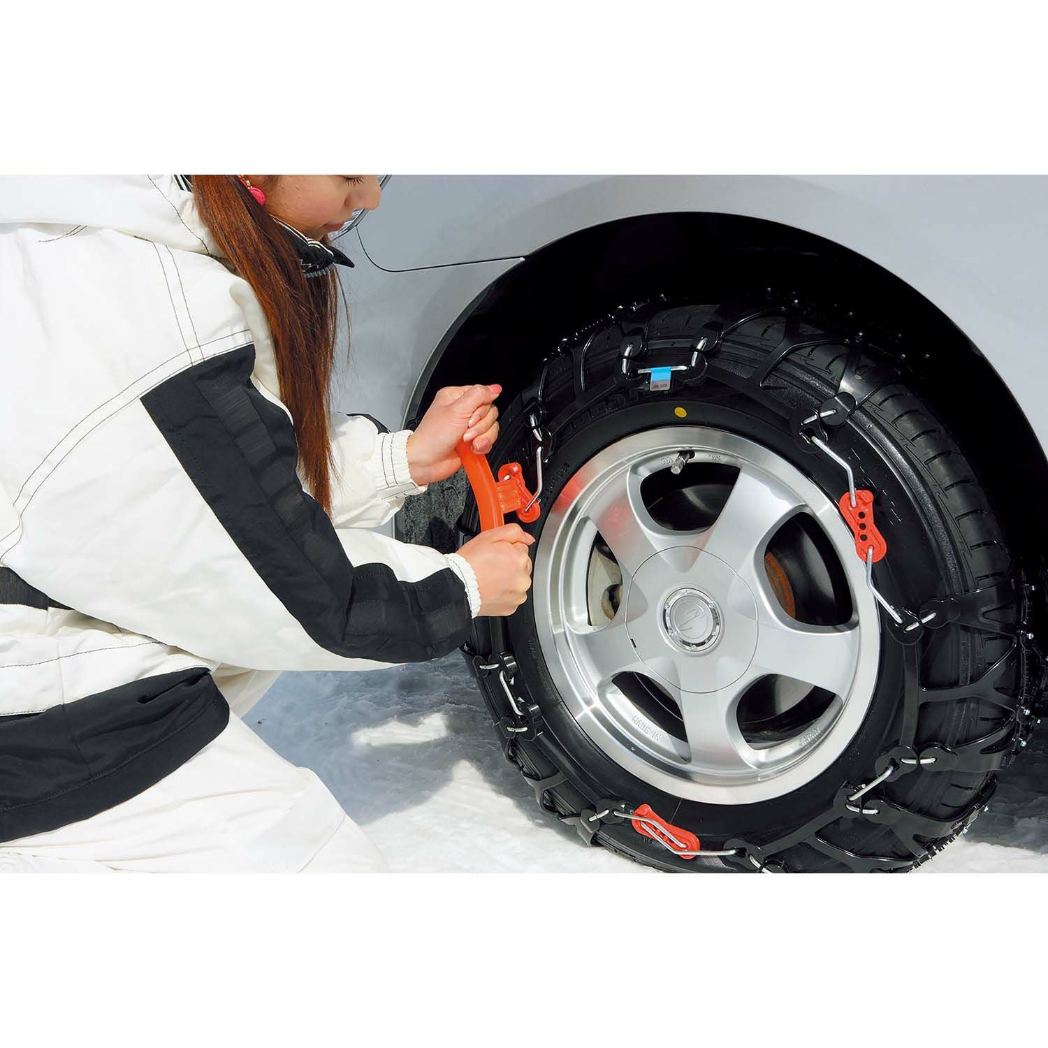 QE4L 非金属タイヤチェーン バイアスロンクイックイージー (R80