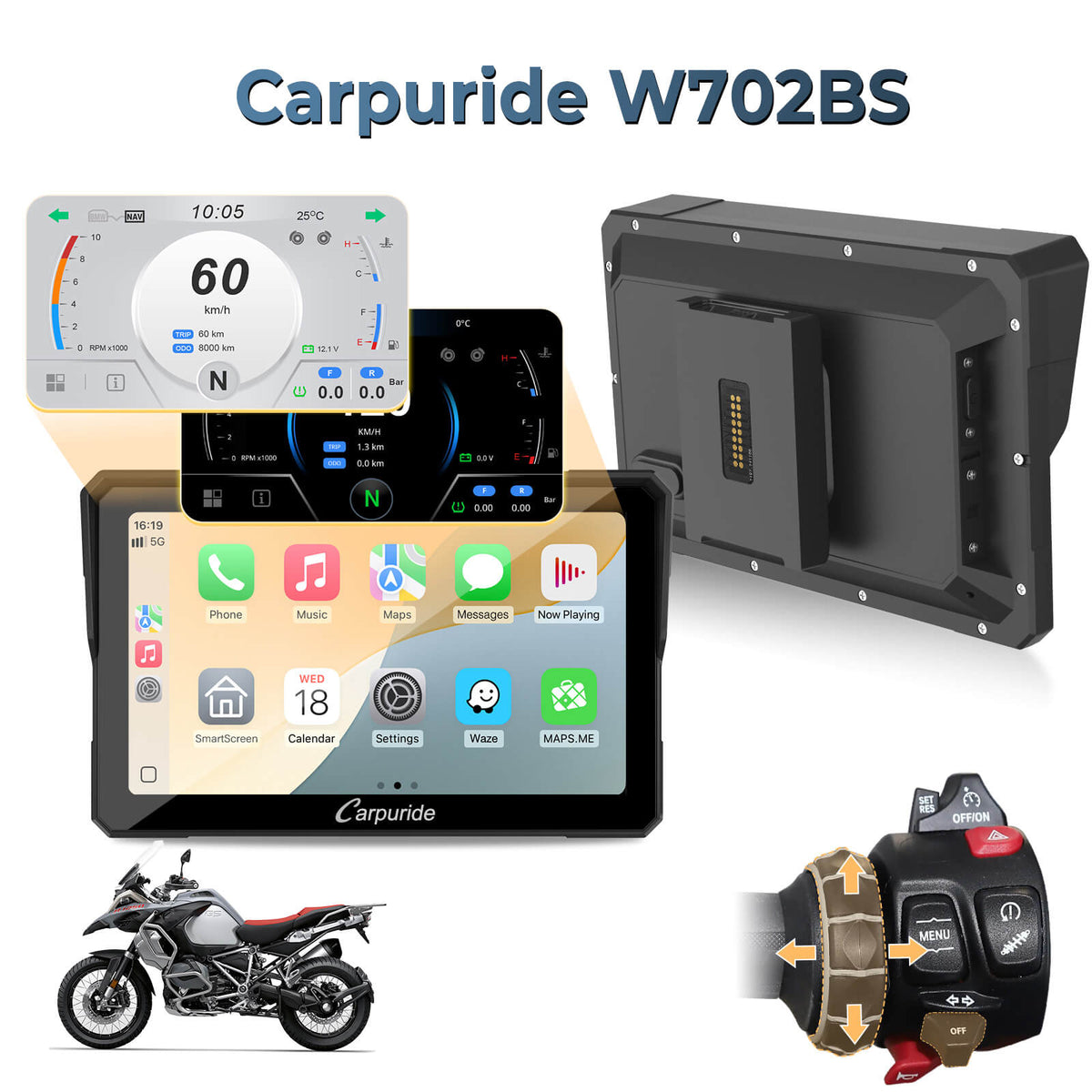 BMW Motorcycle CarPlay W702BS/W502BS | 7