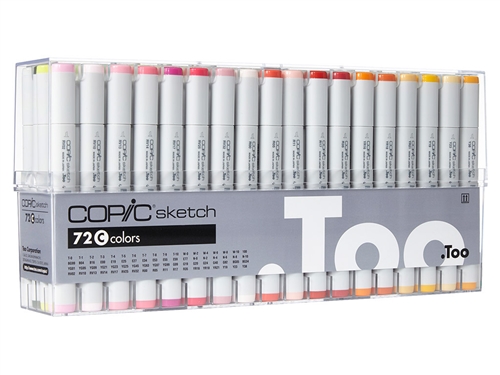 Copic Sketch Markers: 72 Color Set A