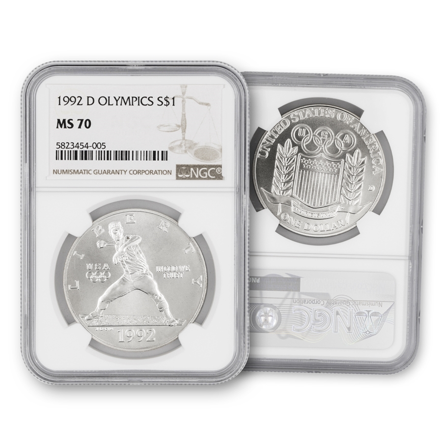 1992 Olympic ( Nolan Ryan) Silver Dollar - Certified 70