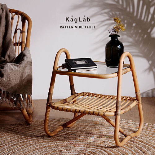 ラタンセンターテーブル ローテーブル サイドテーブル 籐 アジア