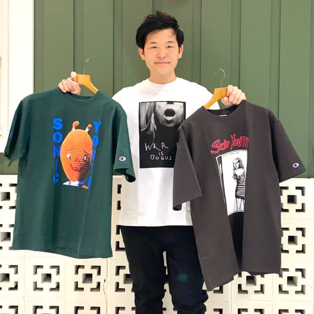 本日発売！Champion for BEAMS × SONIC YOUTH 別注 のプリント Tシャツ