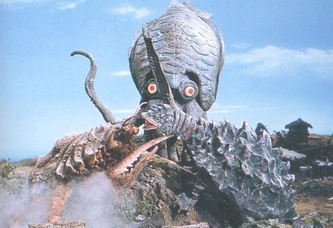 ゲゾラ・ガニメ「決戦！南海の大怪獣」（ブルマァク復刻）ソフビ2体