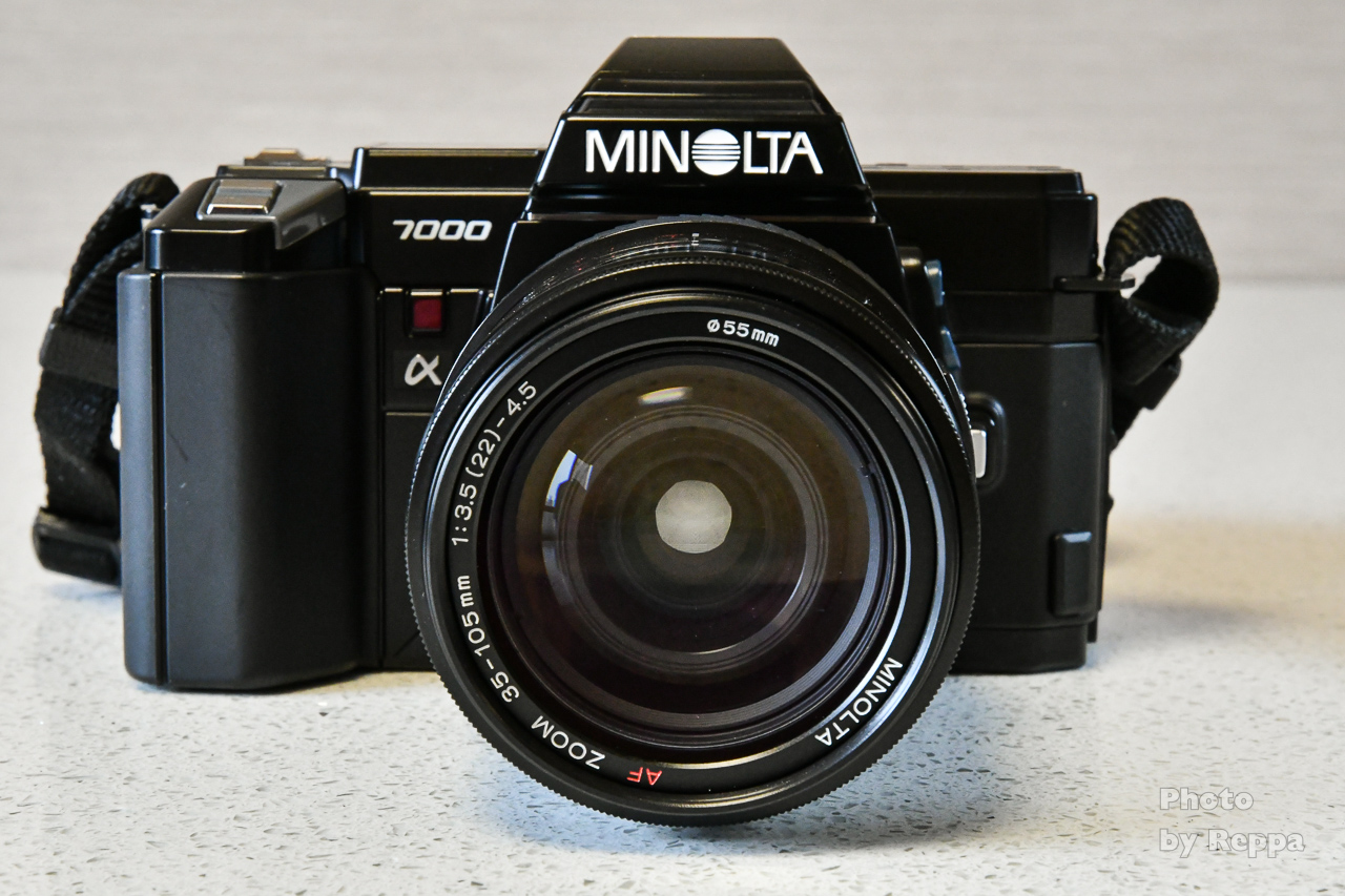 ミノルタα-7000の中古完動品をソウルで購入 - P sign