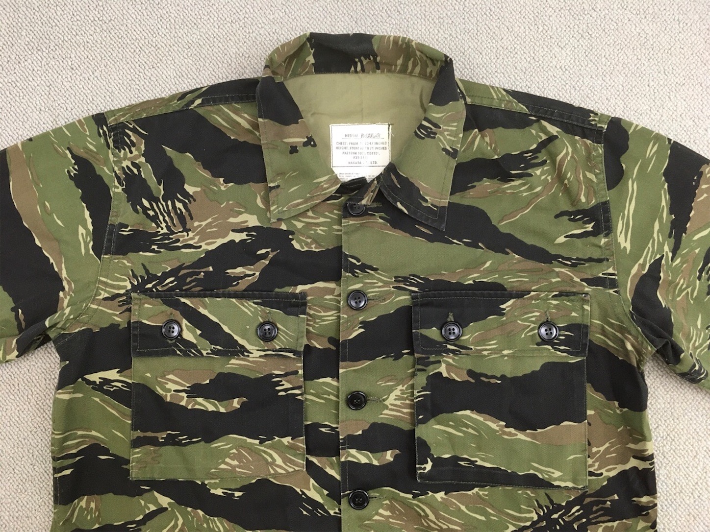 希少色】タイガーストライプ迷彩服 ベトナム戦争 米軍上下セットM