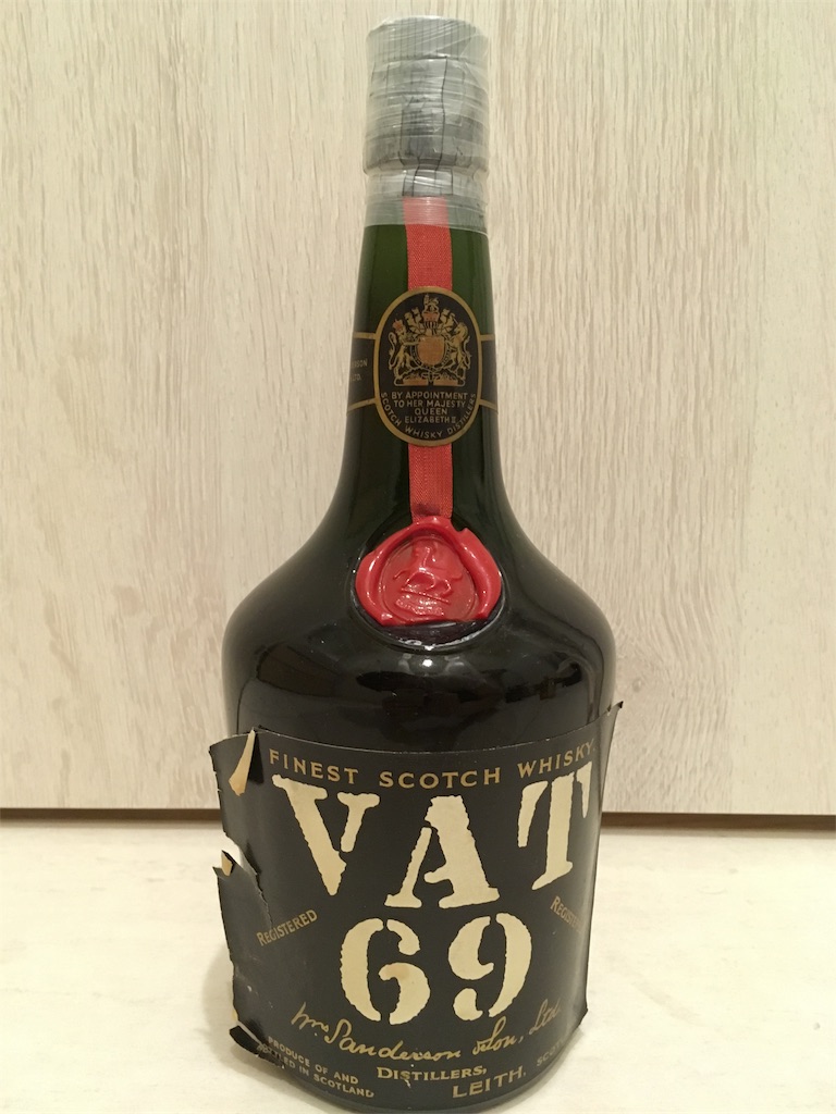 VAT69 コルク栓 1960年代流通 ダンピーボトル 海外流通品 - ウイスキーの庭